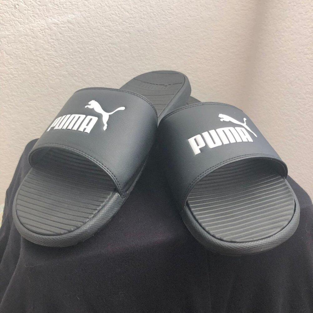 PUMA Cool Cat Men's Slide Sandals - Black, US 12